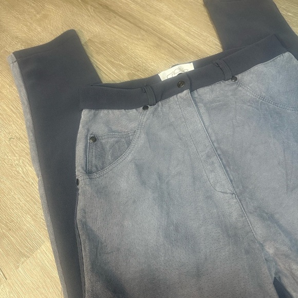 Women’s Cache Genuine Suede Gray Pants Size M 👑 - Picture 3 of 7
